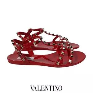 발렌티노 락스터드 샌들 레드 153754994