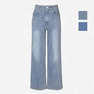 여성 캣워싱 인밴드 크롭 와이드 청바지(NQM265)EIC
