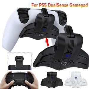 프로그래밍 가능한 백플레이트 재매핑 키트, PS5 듀얼센스 게임패드 PC 백 버튼, 터보 매크로 기능, RGB 백