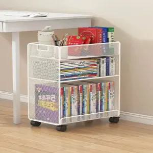 책상 밑 서랍장 매쉬 5단 하부 잠금식 철제 프린터 정리 수납 거치대 틈새