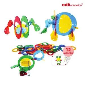 [학습교구] 서클로 어드벤스96p+교재+보관함 / 조립 블록 수세기 수학 학습 놀이