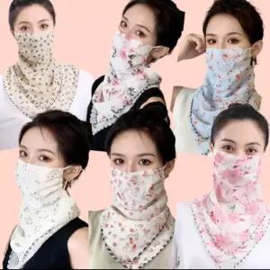 쉬폰  마스크 마스크 겸용 스카프 햇빛가리개