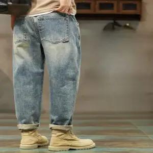 청바지 디스코 연청 데님 팬츠 테이퍼드 워싱 여름 남성 패션 28 빈티지블루 봄