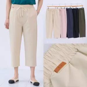 엄마옷 마미소 립스킨 배기 바지 여름 쿨 이지케어 밴딩 팬츠 할머니 빅사이즈 40 70 마담 중년 여성 옷