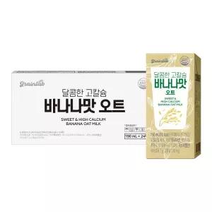 그레인랩 달콤한 고칼슘 바나나맛 오트 190ml, 24입, 1개