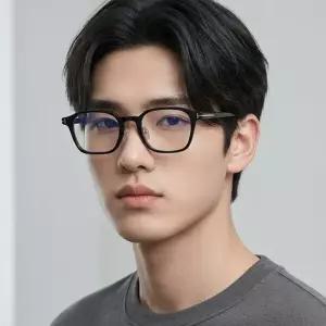 안경테 TF6012KB 001 블루라이트차단 블랙 사각 뿔테 남자 여자 패션