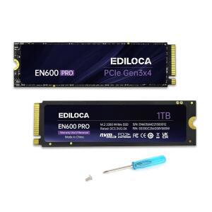 Ediloca EN600 PRO SSD 1TB PCIe 3.0 Gen 3x4 NVMe M.2 2280 최대 3200MB/S 내장 솔리드 스테이트 드라이브 SLC 캐시 3D NAND TLC 그래핀 냉각 스티커 PC 데스크탑 및 노트북용 스토리지