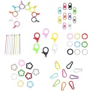 DIY 비비드컬러 키링 키홀더 열쇠고리 만들기 부자재 재료 카라비너 오링 군번줄