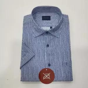 [예작]노아이롱 구김없는 시어서커 캐주얼 남방 여름반팔 일반핏 밑단일자 스트라이프