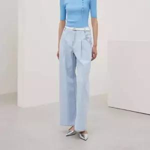 백화점 에고이스트 핀턱 와이드핏 벨티드 데님팬츠EQ2DP362