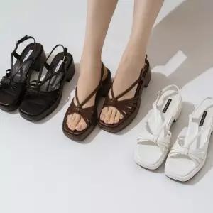 SOVO 브르노 플랫폼 스트랩 샌들 6cm