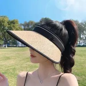 햇빛가리개 여성 휴대용 밀짚모자 여름 썬캡 KK867