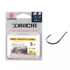 [아웃도어스/머털낚시]다이치 이두메지나 덕용 낚시 바늘 50개입