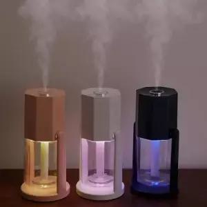 인테리어무드등가습기 저소음 양방향 각도 조절 LED 무드 USB 미니 가습기