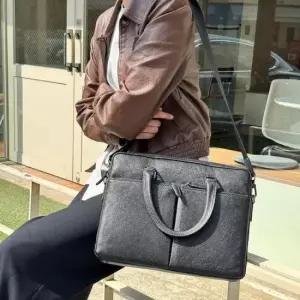 남자 직장인 가죽 서류 가방 남성 노트북 브리프케이