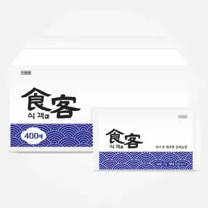 팜파스 식객 업소용 물티슈 400매 일회용 개별포장 위생 청결 업소용 개별포장 물티슈