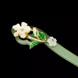 진주꽃 옥 한복비녀 옥비녀 한복머리장식 한복비녀 전