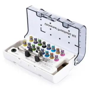 4E 4E의 미국 치과 임플란트 토크 렌치 세트 조절 가능한 래칫 및 드라이버가 포함된 범용 보철 키트 16개