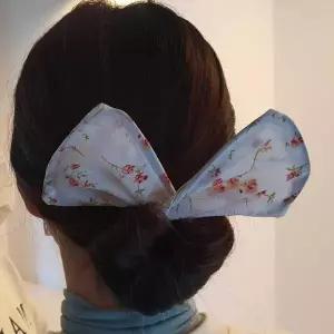 와이어 올림머리 헤어밴드 당고머리끈 꽃도트 당고