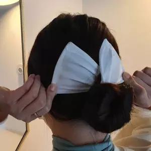 와이어 올림머리 헤어밴드 당고머리끈 화이트 밴드