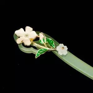 진주꽃 옥 한복비녀 옥비녀 한복머리장식 한복비녀 전