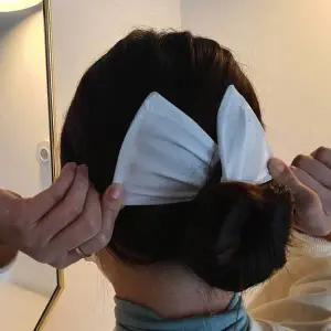 와이어 올림머리 헤어밴드 당고머리끈 화이트 밴드