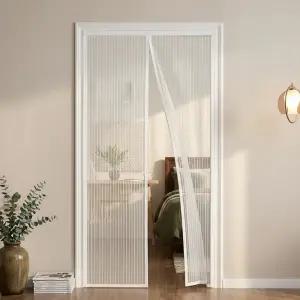 현관문 자석 모기장 자동개폐 대형(120x210) 방충망 강력자석 무소음 벌레차단 커튼