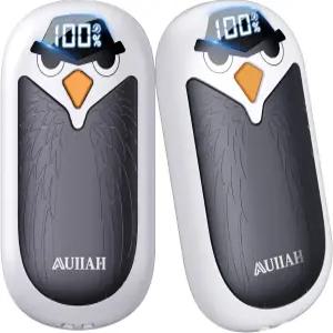 LED 디스플레이가 장착된 충전식 핸드 워머 2팩 4가지 열 설정 및 빠른 난방 캠핑 사냥 출퇴근용 휴대용