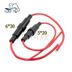 10-20pcs 5x20mm 6x30mm 인라인 유리 자동 퓨즈 박스 홀더 나사 튜브 케이스 블로우 홀드 지원 250V 20AWG