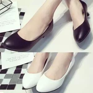 [옷자락]여자 기본 오피스룩 면접 구두 낮은굽 로우힐 펌프스