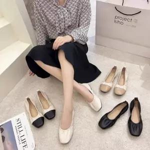 [옷자락]여자 여름 쭈글이 플랫슈즈 신발 단화