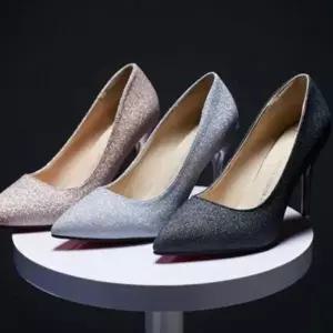 [옷자락]여자 연말 파티룩 드레스업 블링 스틸레토 하이힐