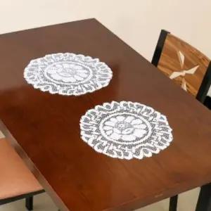 2p 플라워 식탁 매트 레이스 식탁보 테이블보 테이블러너 레이스러너 레이스식탁보