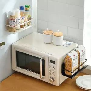 주방 수납거치대 2P 무타공 스마트접착 틈새 정리선반 무타공거치대 주방거치대