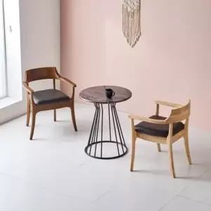 CZ4683 원형 테이블 블랙스틸 600 1color 원형테이블 라운드테이블 티테이블 카페테이블