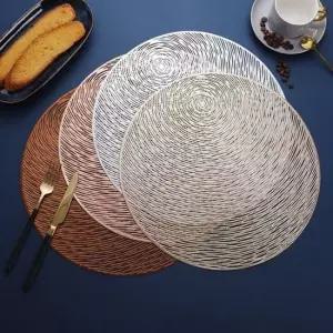 고급 테이블 식탁 플레이팅 깔개 덮개 매트 부채무늬 식탁유리대용 품격식탁매트