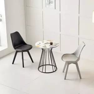 CZ4690 세라믹 원형 테이블 블랙스틸 600 1color 원형테이블 라운드테이블 티테이블