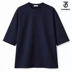 [탑보이] 빅사이즈 남자 쿨링 스판 라운드넥 7부 반팔 티셔츠 (LW138)