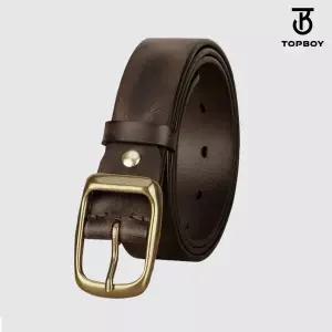 [탑보이] 심플 내추럴 천연 소가죽 벨트 (BP007)