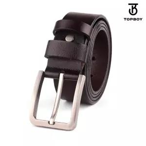 [탑보이] 심플 베이직 카우 레더 벨트 (BP001)