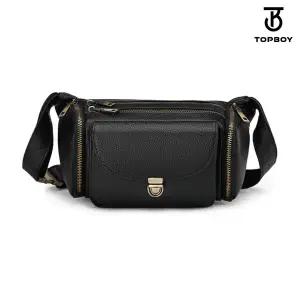 [탑보이] 내추럴 레더 컴팩트 트라이 슬링백 (BP097)