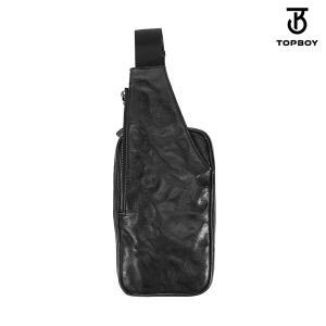 [탑보이] 베지터블 레더 지퍼 포켓 슬링 크로스백 (BP094)