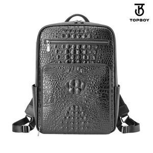 [탑보이] 패턴 나파 레더 집업 심플 백팩 (BP036)