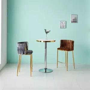 CZ4614 원형 라인 스틸 바테이블 600 2colors 원형테이블 라운드테이블 2인테이블 카페테이블