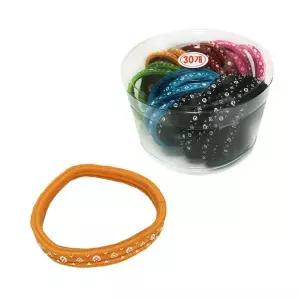 [콩심팥심]다이아컬러 납작고무줄 30P 코사지통 머리끈 헤어밴드