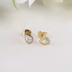 [하프클럽/]시후주얼리 골드 시뮬럿다이아 미니 물방울 작은 귀걸이 EC519E_2