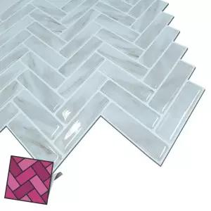 월타일스티커 402 두꺼운 4mm 갈매기벽돌 타일