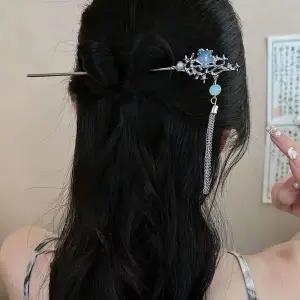 메탈 올림머리 비녀 한복 장식 헤어핀 헤어악세사리