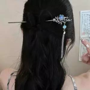 [콩심팥심]메탈 올림머리 비녀 한복 장식 헤어핀 헤어악세사리