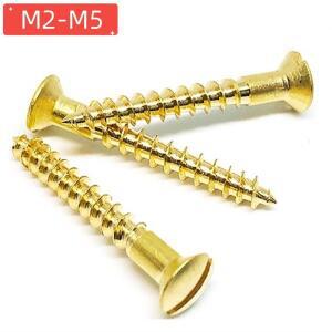 5-100pcs M2M2.5M3M3.5M4M4.5M5 순수 솔리드 브래스 구리 DIN95 하프 카운터 싱크 슬롯 형 둥근 머리 셀프